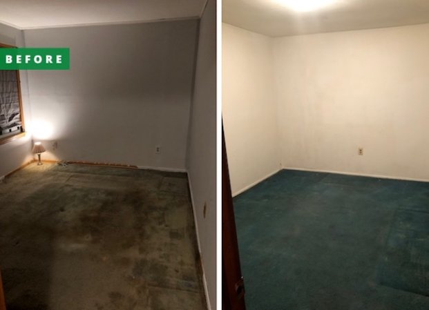 Before & After: Two Tiny Bedrooms Become a Spacious Open Kitchen and Dining Room