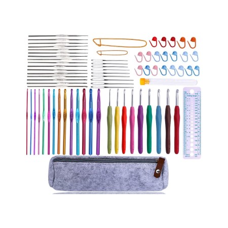 Mayboos 72 Pcs Crochet Hooks Set with Accessories