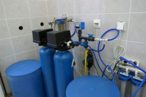 A well water filtration system fully installed