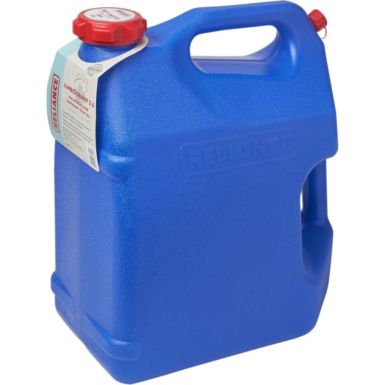 7-gallon Reliance Products Jumbo Tainer 2.0 on white background