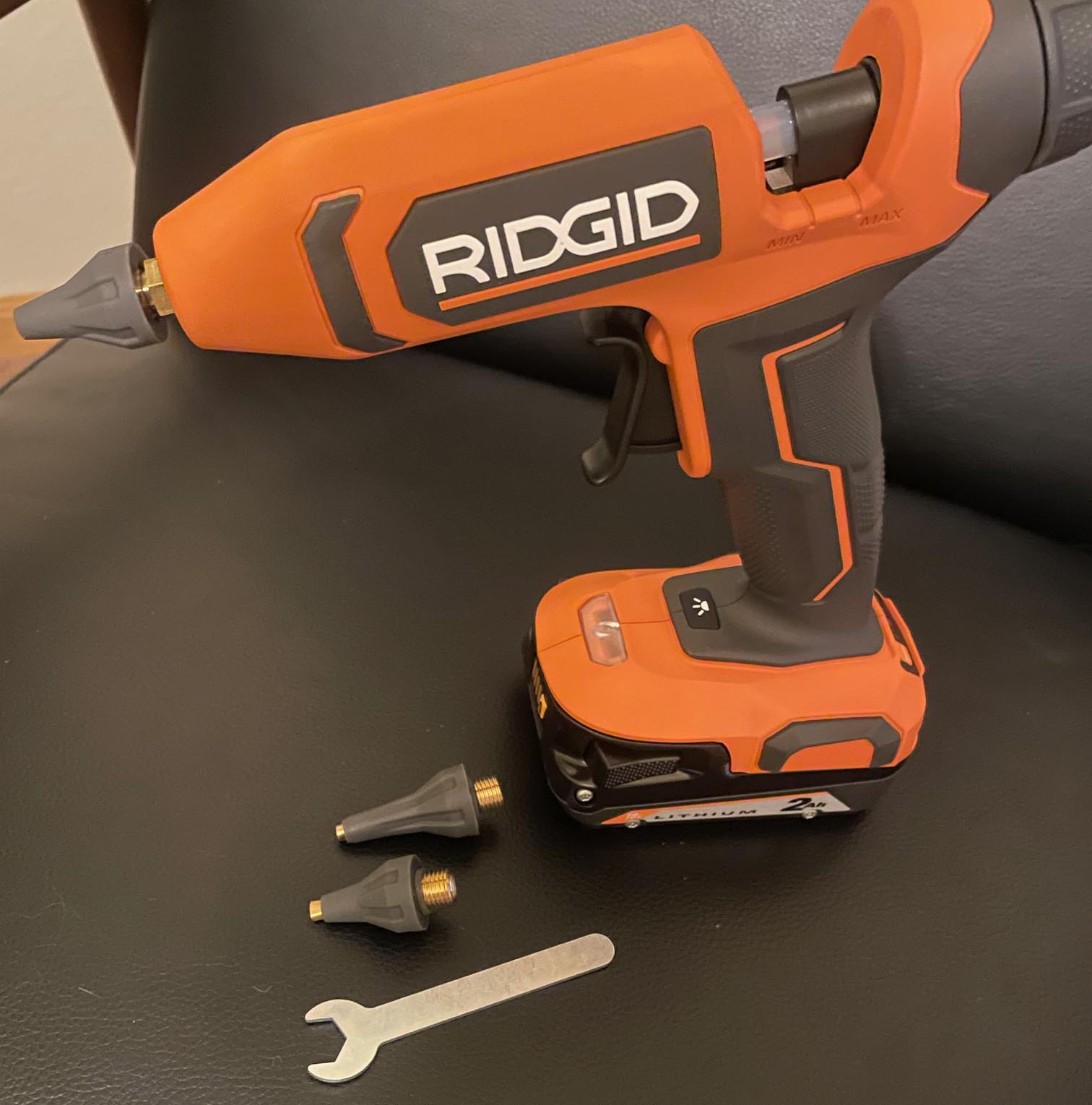 The Best Cordless Glue Guns Ridgid cordless glue gun with tips