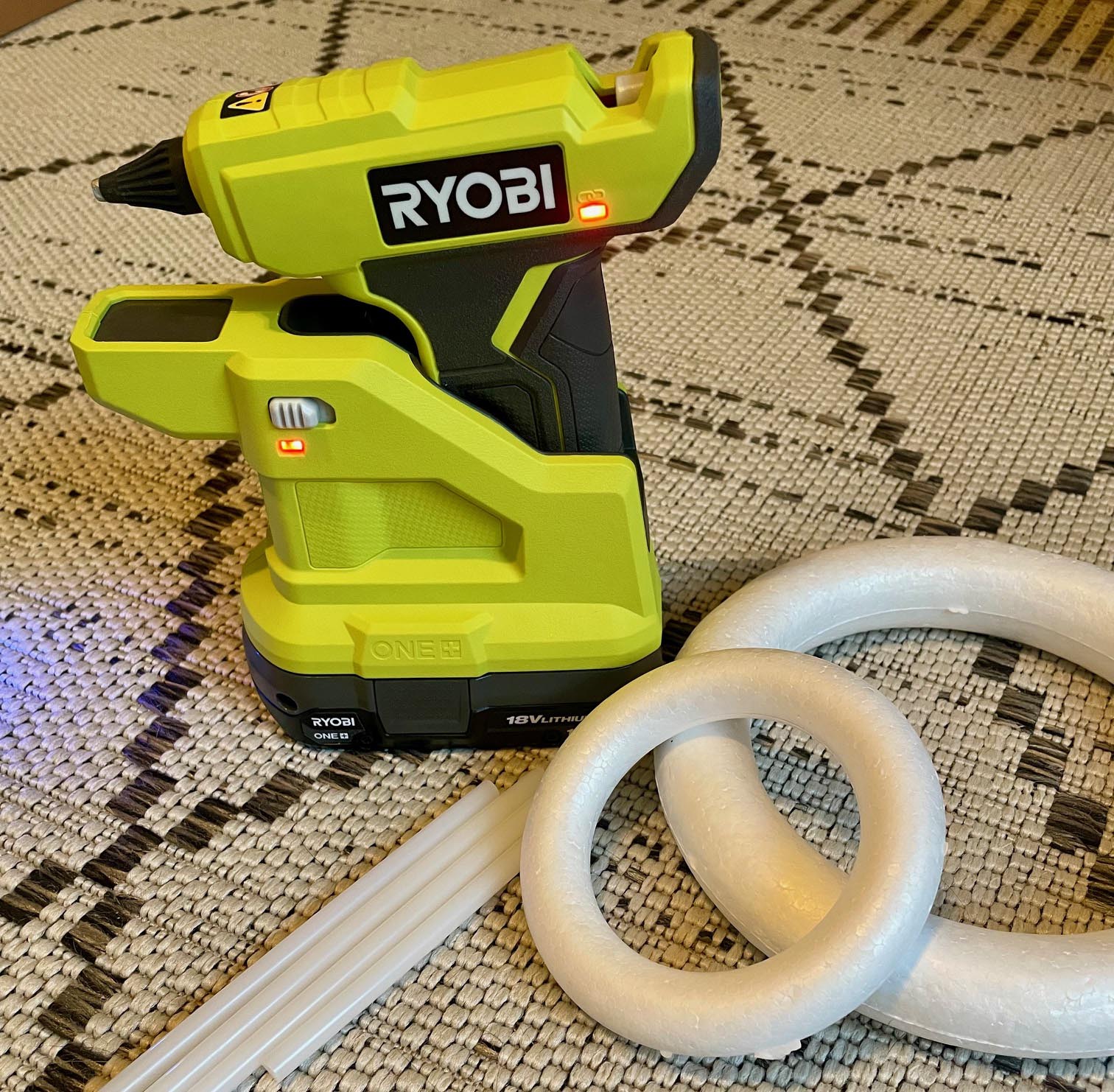 The Best Cordless Glue Guns Ryobi cordless glue gun with supplies