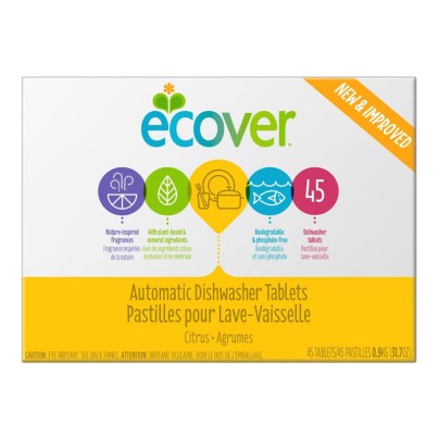 The Best Natural Dishwasher Detergent Option: Ecover Automatic Dishwasher Soap Tablets, 45 Count