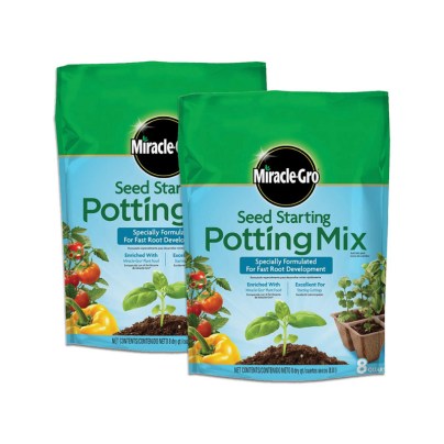 The Best Seed Starting Mix Option: Miracle-Gro Seed Starting Potting Mix, 8 qt. 2-Pack