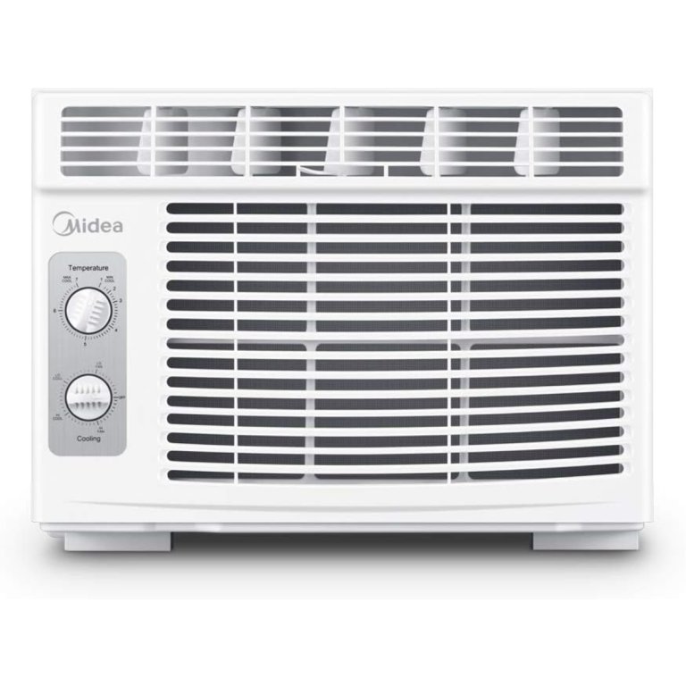 The Midea 5,000 BTU EasyCool Window Air Conditioner on a white background