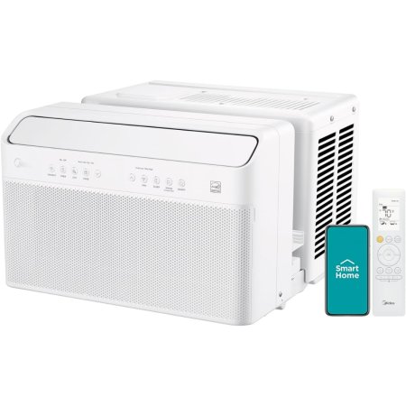  The Midea 8,000 BTU U-Shaped Air Conditioner on a white background