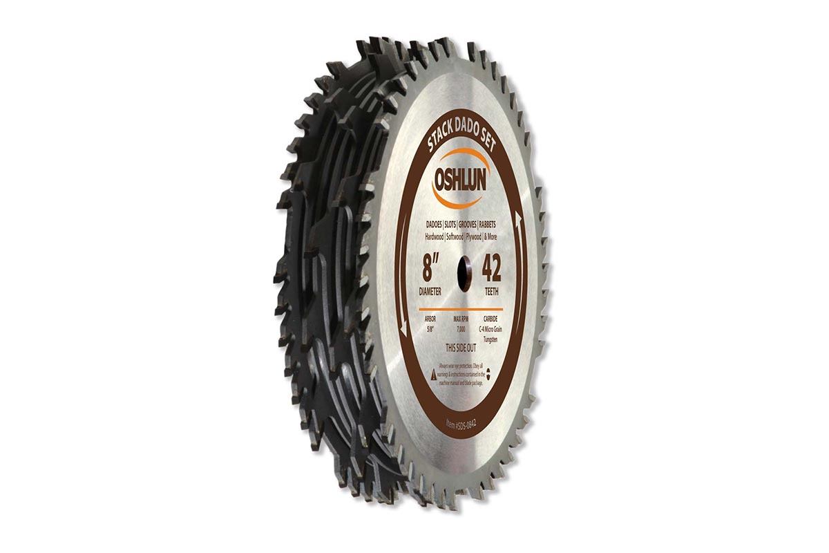 The Best Table Saw Accessories Oshlun SDS-0842 8-Inch 42 Tooth Stack Dado Set