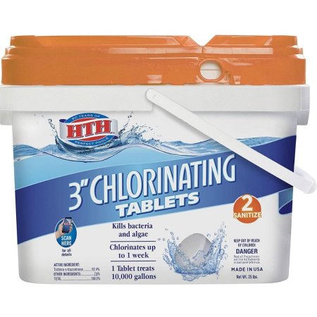  The HTH 42040 Super Chlorinating Tablets on a white background