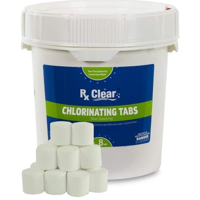 The Rx Clear Chlorine Tablets on a white background