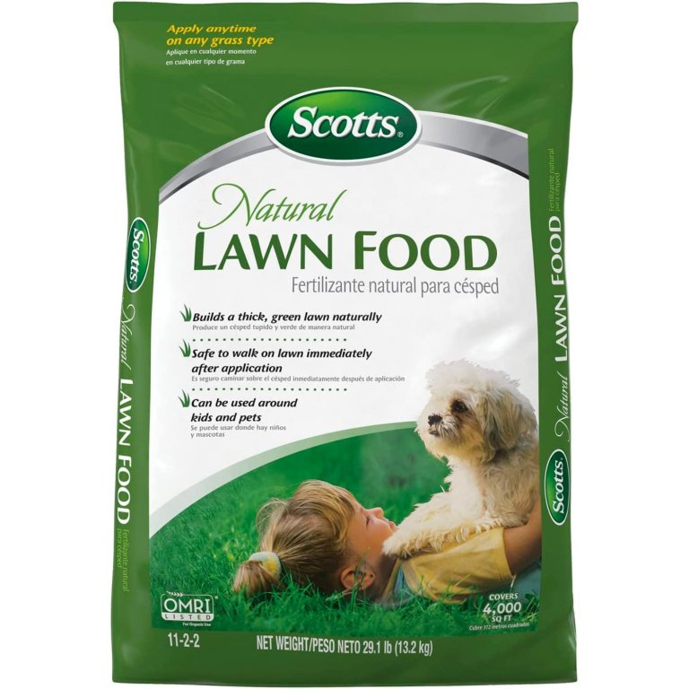  The Scotts Natural Lawn Food Fertilizer on a white background