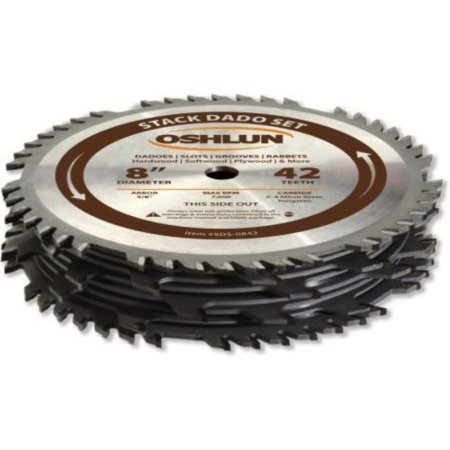  The Best Table Saw Accessories Option: Oshlun SDS-0842 8-Inch 42 Tooth Stack Dado Set