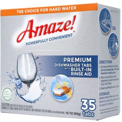 The Best Dishwasher Detergents for Hard Water Option: Amaze! Premium All-in-One Dishwasher Tabs