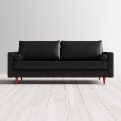 The Best Leather Sofa Option: AllModern Geo 84'' Genuine Leather Sofa