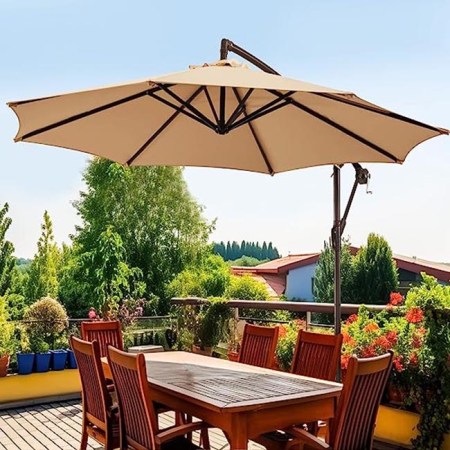 Wikiwiki H Series Patio Offset Hanging Umbrella