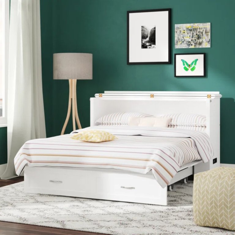  The Best Murphy Bed Option: Lark Manor Atiyah Solid Wood Storage Murphy Bed