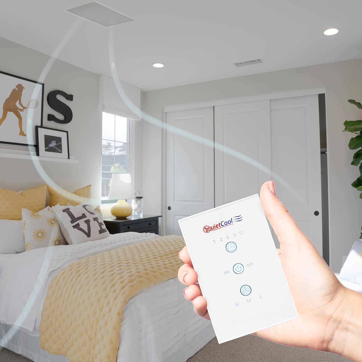 The best whole house fans installed in a house and operating in a bedroom