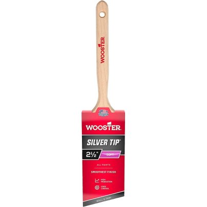 Wooster Brush 5221 2½-In. Silver Tip Angle Sash Brush on a white background