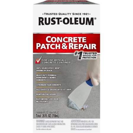  A package of the Rust-Oleum Concrete Patch & Repair on a white background.