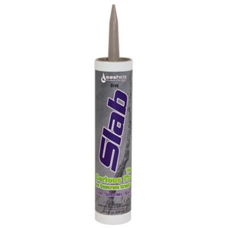  A tube of the Sashco Slab Concrete Crack Filler on a white background.
