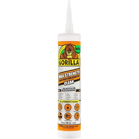  The Best Glue For Particle Board Option: Gorilla Max Strength Clear Construction Adhesive