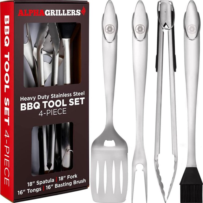  Alpha Grillers Grill Set Heavy-Duty BBQ Accessories on white background