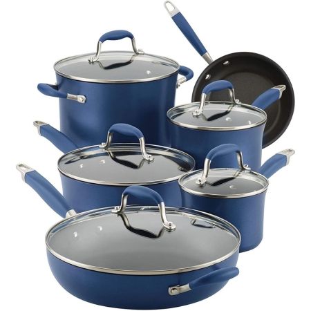 Anolon Hard Anodized Cookware Pots and Pans Set
