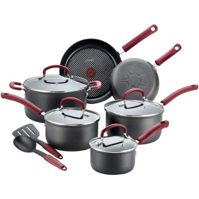The Best Hard Anodized Cookware Option: T-fal Ultimate Hard Anodized Cookware Set, 12-Piece