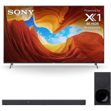 Sony XBR-65X900H 65” TV with Soundbar and Subwoofer