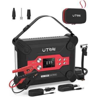 The Best Jump Starter With Air Compressor Options: Utrai 1800A Jump Starter With Air Compressor Jstar 6
