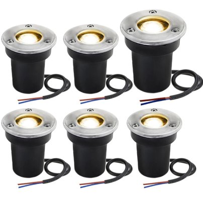 Best Low Voltage Landscape Lighting Options: SUNRIVER Landscape Lights 6Pack LED Well Lights
