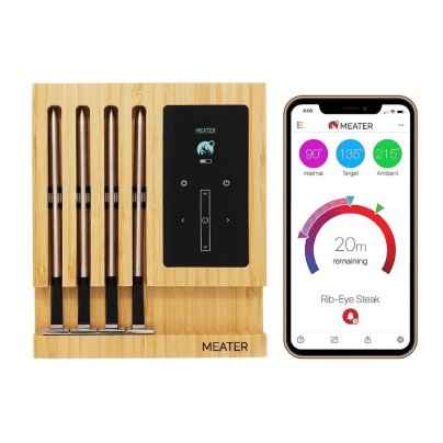 The Meater Block Smart Meat Thermometer on a white background.