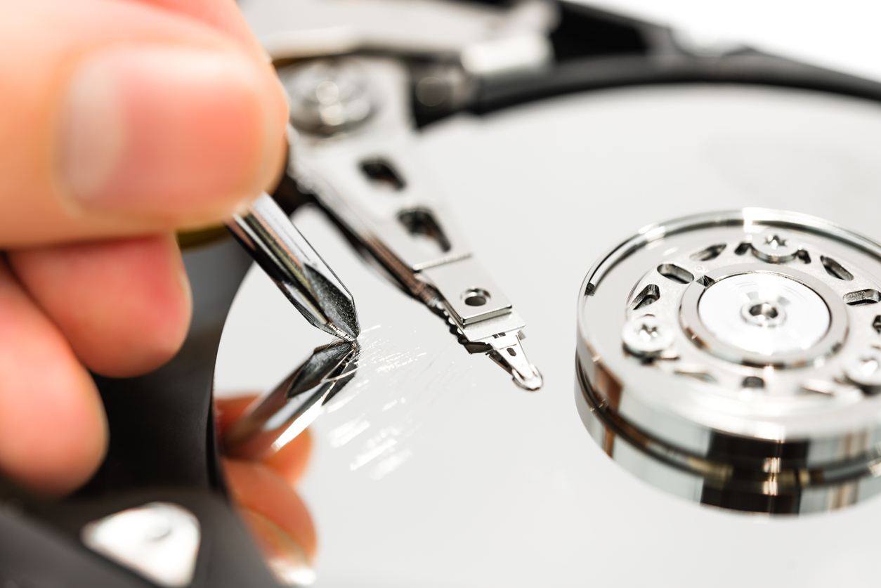 Damage the data on the hard disk drive