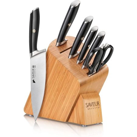 Saveur Selects German Steel Forged 7-Piece Knife Set