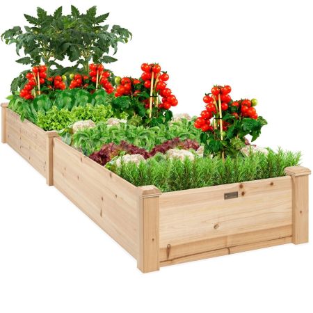 Best Choice Products Wooden Raised Garden Bed