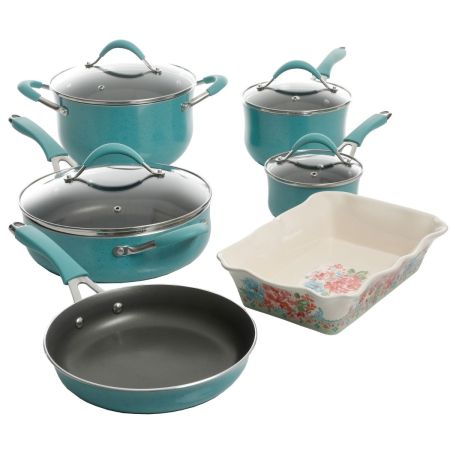 The Pioneer Woman 10-Piece Cookware Set