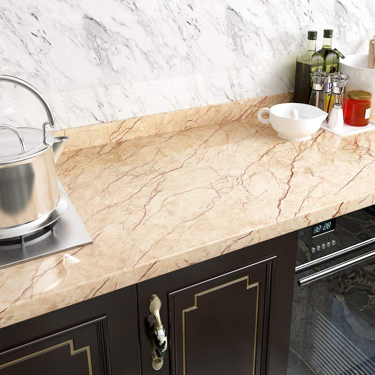 countertop with contact paper