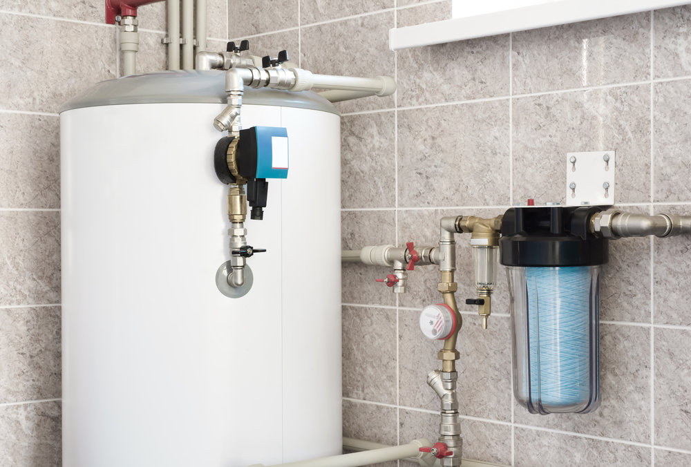 The Best Whole House Water Filter Option hooked up in a utility room