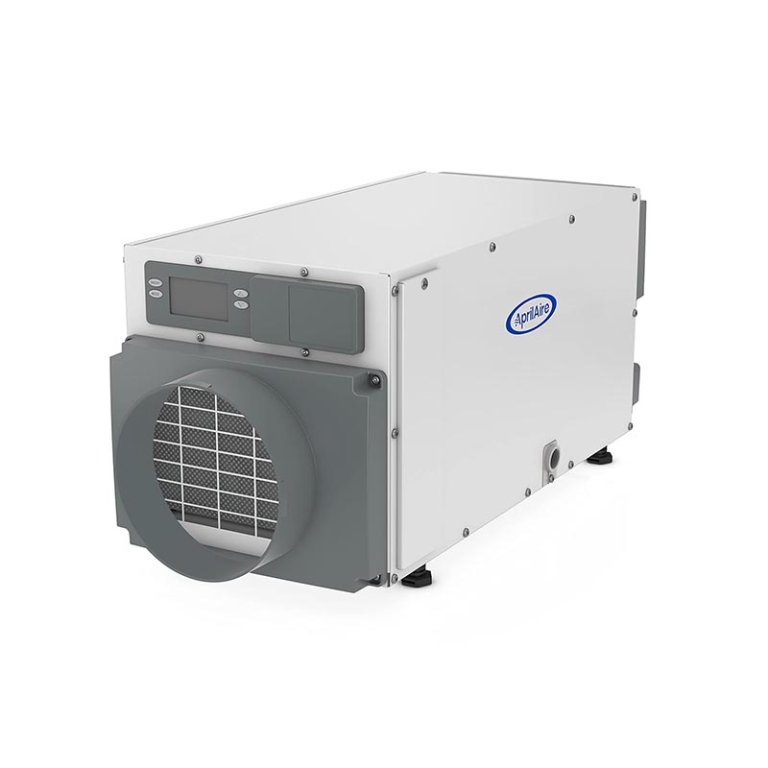  The AprilAire E070 70-Pint Crawl Space Dehumidifier on a white background.