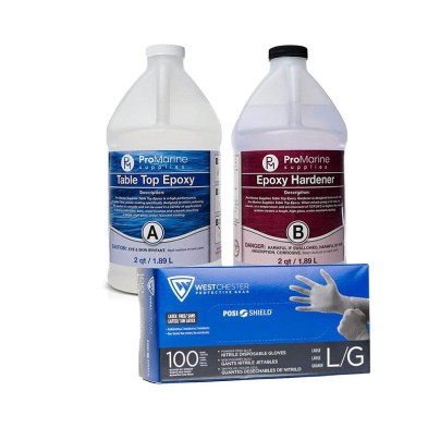 The Best Epoxy for Countertops Option: Pro Marine Supplies Crystal Clear Epoxy Bundle
