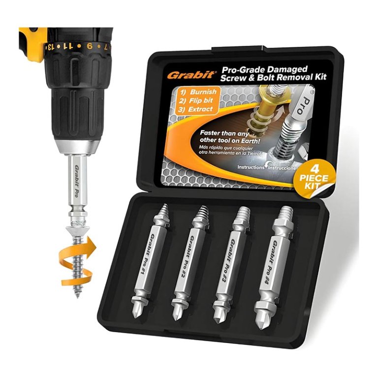  The Best Screw Extractor Option Alden Grabit Pro Bolt and Screw Extractor 4-Piece Kit
