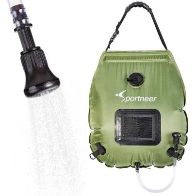 The Best Gifts for Campers Option: Sportneer Solar Shower Bag