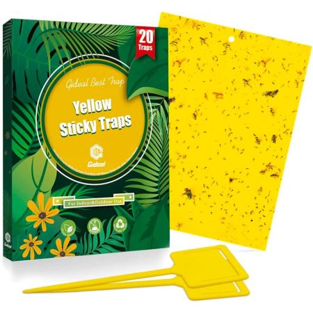 Gideal 12-Pack Dual-Sided Yellow Sticky Traps