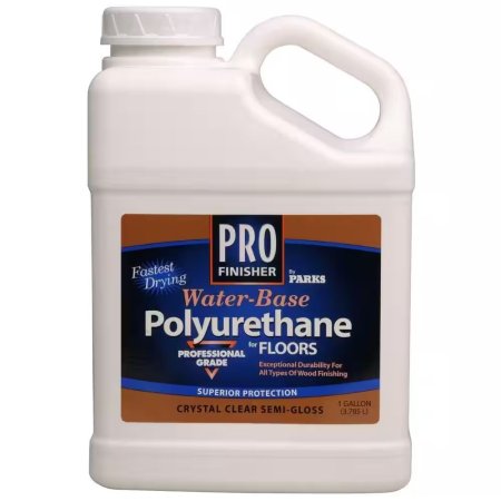  Bottle of Rust-Oleum Parks Pro Finisher Clear Polyurethane on a white background