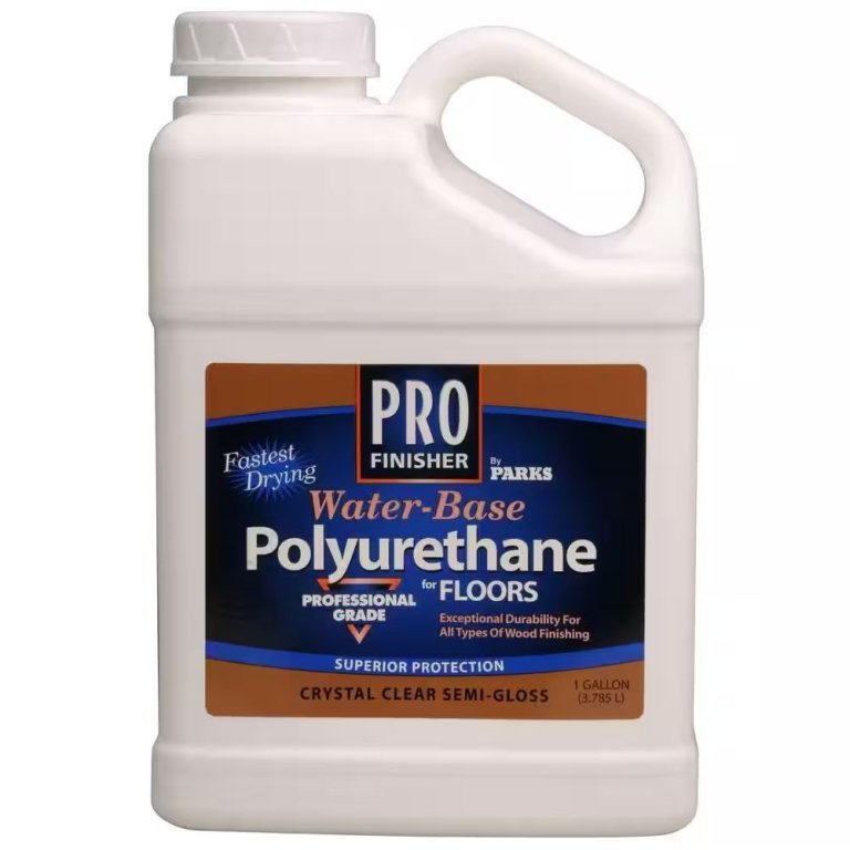  Bottle of Rust-Oleum Parks Pro Finisher Clear Polyurethane on a white background