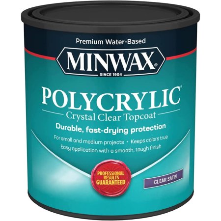  Can of Minwax Polycrylic Protective Clear Finish Topcoat on a white background