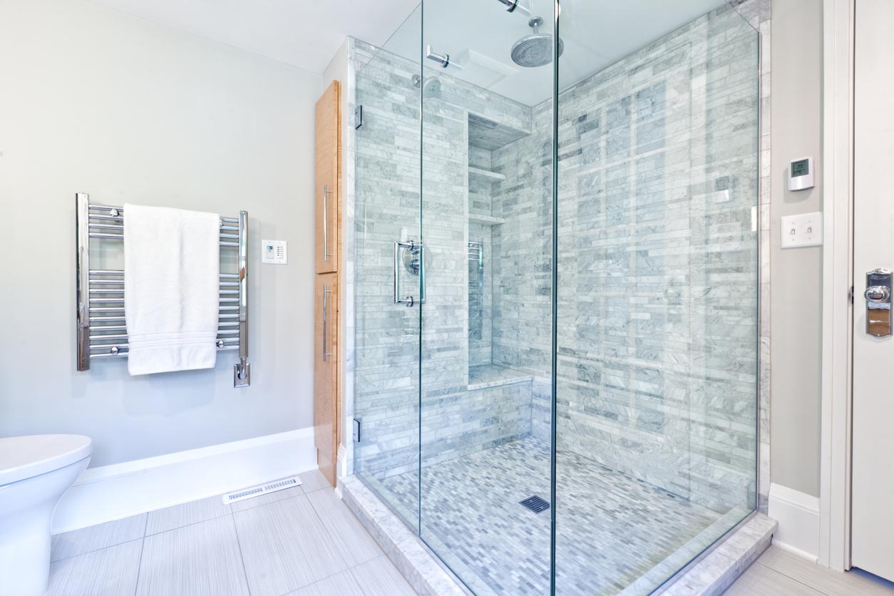 A beautiful modern shower. 
