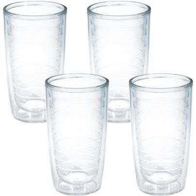 The Best Plastic Drinking Glasses Option: Tervis Clear & Colorful Insulated Tumbler