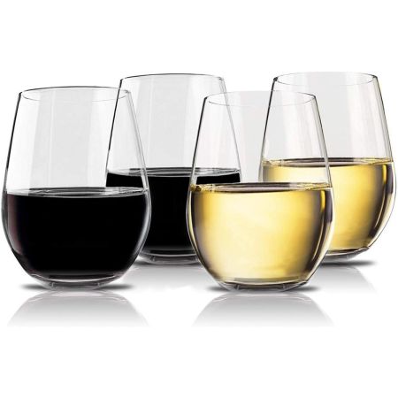 Vivocci Unbreakable Elegant Plastic Wine Glasses