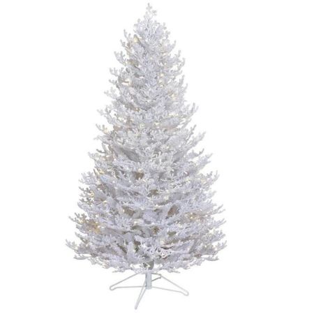 GE 5-ft Coral Pre-Lit White Artificial Christmas Tree
