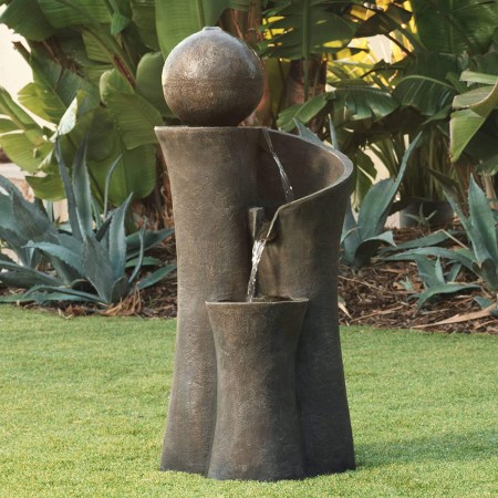 John Timberland Modern Sphere Zen Outdoor Fountain 